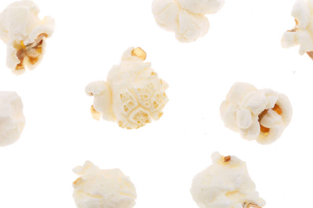 istock Heap of salted popcorn, isolated on white background 1264922128