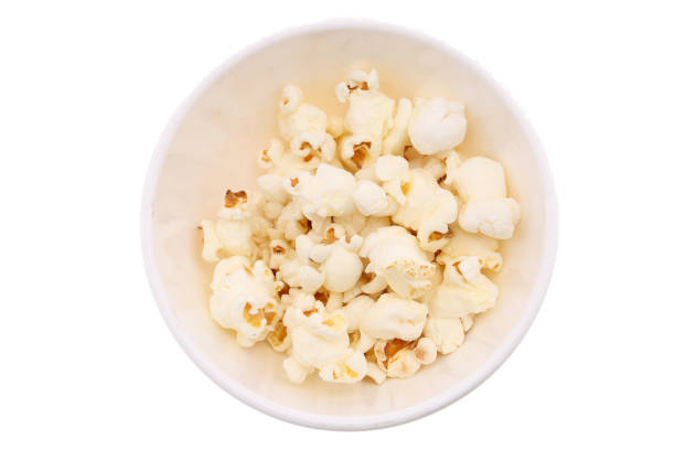 istock Heap of salted popcorn, isolated on white background 1264922225