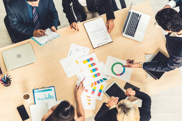 istock Business people group meeting shot from top view 1264931940