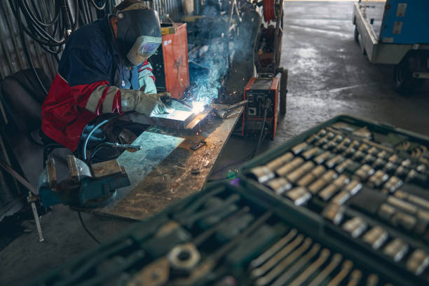 istock Concentrated male person looking at working process 1264935095