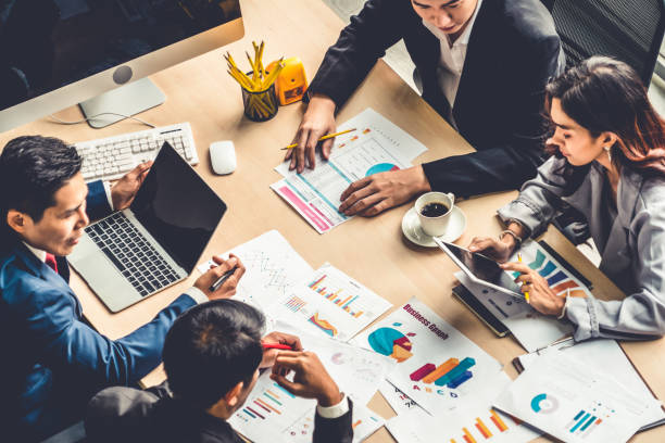 istock Business people group meeting shot from top view 1264935374