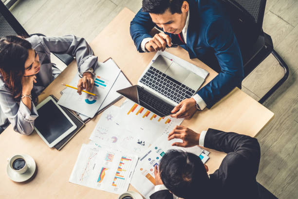 istock Business people group meeting shot from top view 1264937042