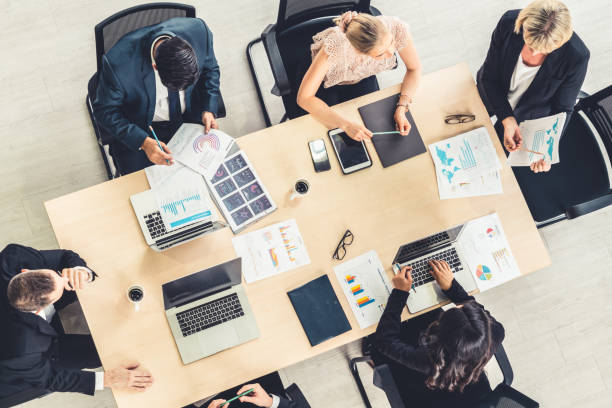 istock Business people group meeting shot from top view 1264937649