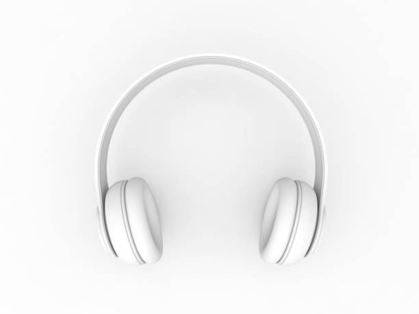 istock Musical headphones on a white background. 1264938553