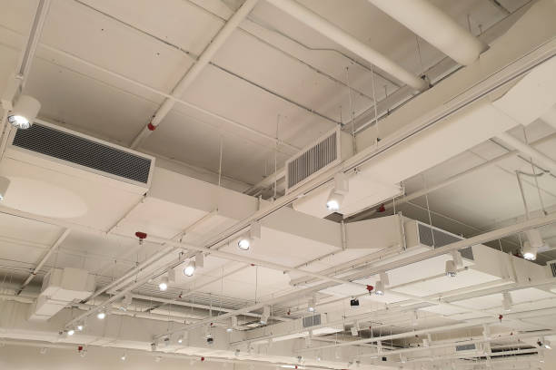 istock Air conditioning Ventilation Ducts and light in building 1264943741