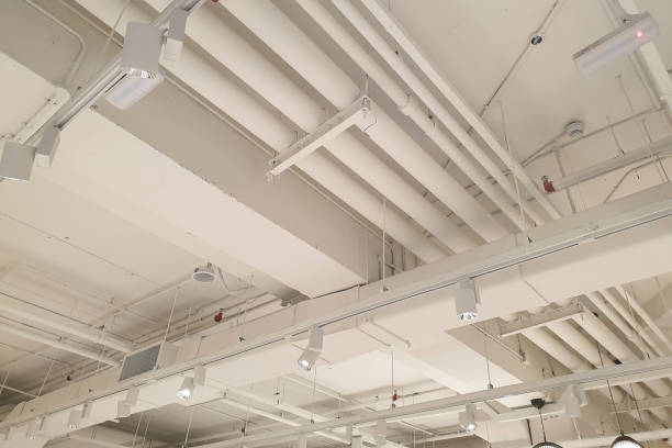 istock Air conditioning Ventilation Ducts and light in building 1264943742