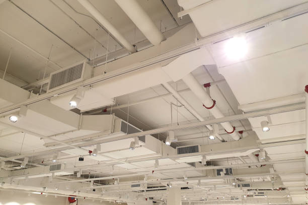 istock Air conditioning Ventilation Ducts and light in building 1264943746