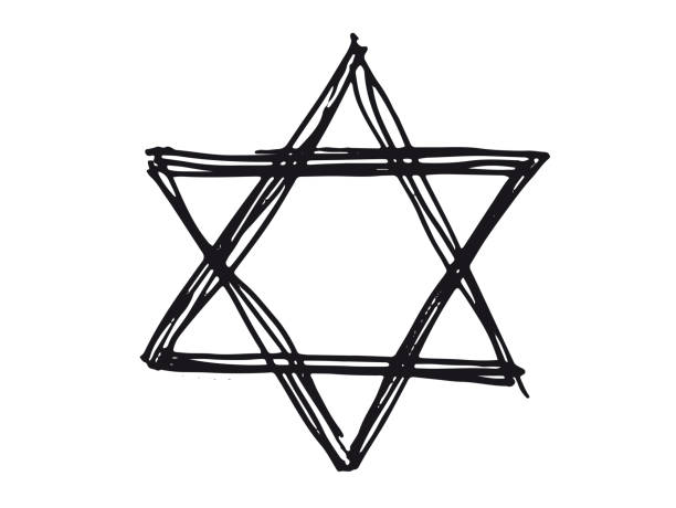 Star of David. Vector. Hand-drawn style. Star of David. Vector. Hand-drawn style. star of david logo stock illustrations