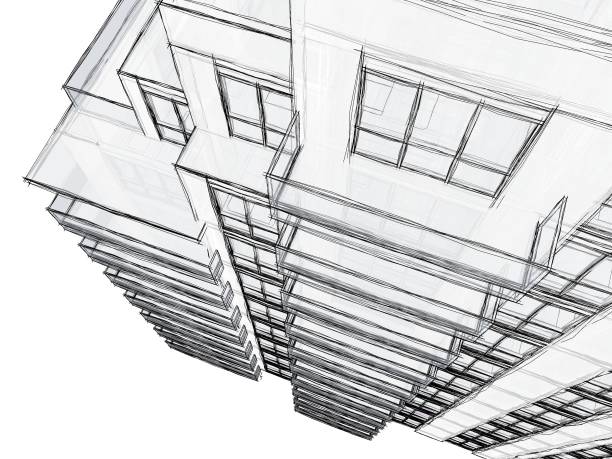istock 3D illustration of a residential block's corner. 1264950803