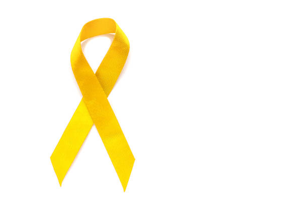 istock Yellow Ribbon World Suicide Prevention Day on a white Background 1264952174