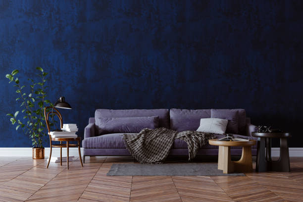 istock 3d render of beautiful clean interior with sofa 1264954911