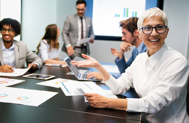 istock Collaboration and analysis by business people working in office 1264956478