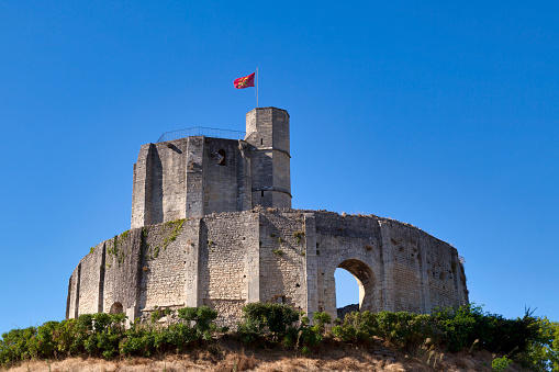 Ruin of the keep of the castle of Gisors, a former fortified castle, built between the end of the eleventh century and the sixteenth century, which stands in the town of Gisors in the department of Eure and the Normandy region. The donjon and its surrounding are now a public park.