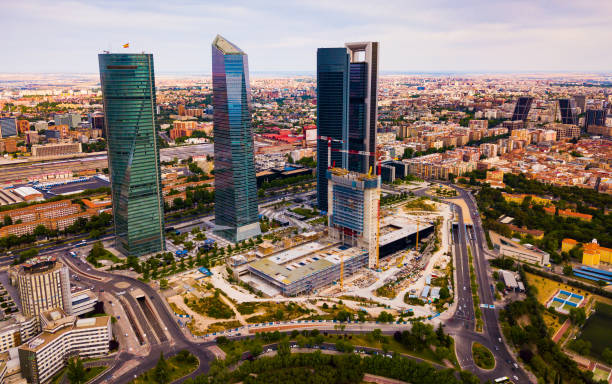 istock Business skyscrapers Cuatro Torres in Madrid 1264966022