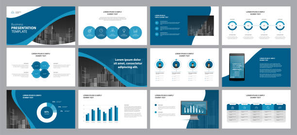 business presentation backgrounds design template and page layout design for brochure ,book , magazine, annual report and company profile , with infographic timeline elements design concept This file EPS 10 format. This illustration
contains a transparency and gradient. powerpoint template stock illustrations