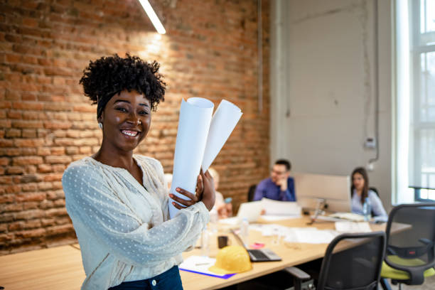 istock Portrait of young female architect 1264972617