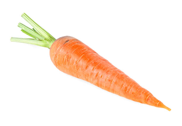 istock Ripe carrot isolated on a white background 1264973886