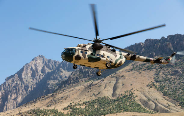 istock Mi-17 Transport Helicopter in flight 1264974045