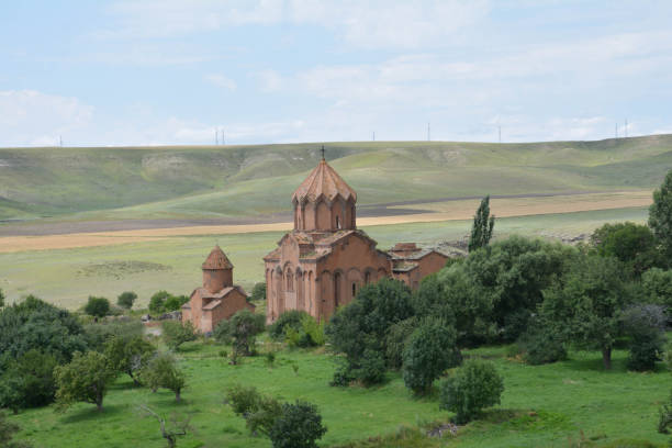 istock Beautiful church in nature. Monastery complex in nature 1264980344