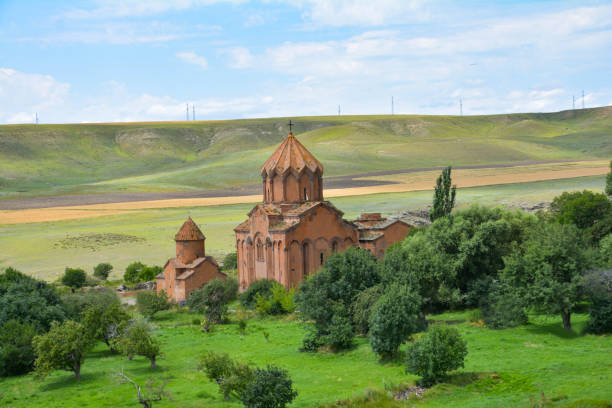 istock Beautiful church in nature. Monastery complex in nature 1264980425