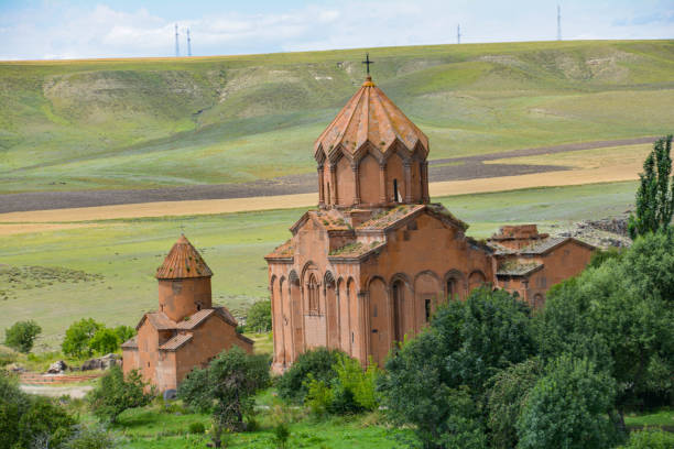 istock Beautiful church in nature. Monastery complex in nature 1264980441