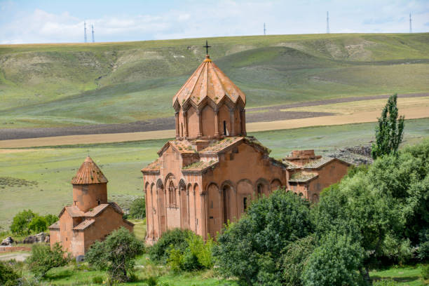 istock Beautiful church in nature. Monastery complex in nature 1264980492