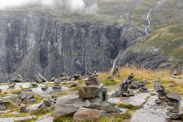 Photo of Troll rock pyramid on top of Trollstigen road