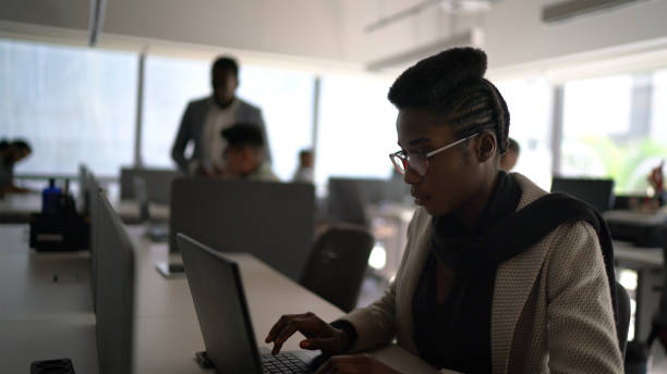 istock Businesswoman working in an office 1264987814