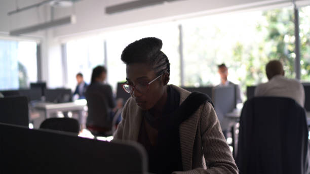 istock Businesswoman working in an office 1264989850
