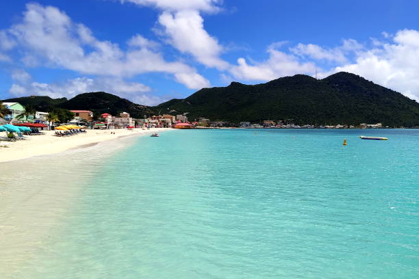 istock Beautiful Great Bay Beach at Philipsburg, Saint Martin 1264993640