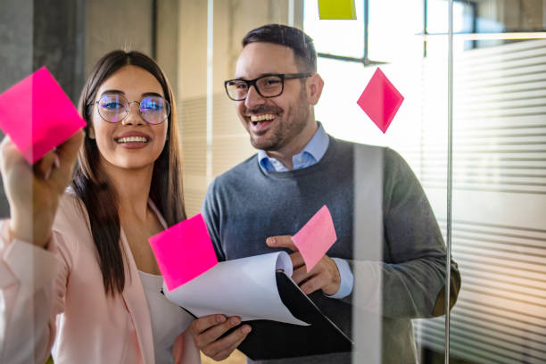 istock Businesspeople brainstorming with creative ideas 1264996472