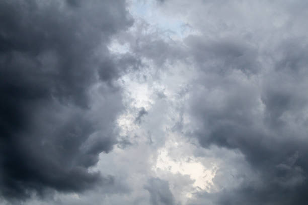 istock Background of dark and gray clouds in the sky before rain. 1264996492