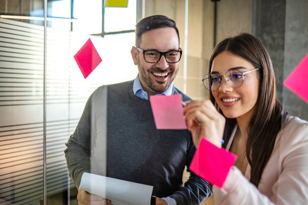 istock Businesspeople brainstorming with creative ideas 1264996557