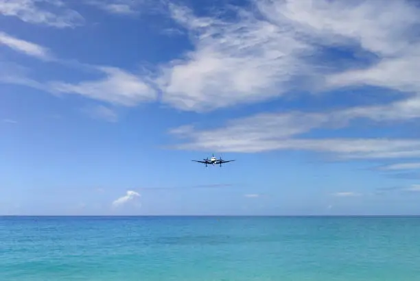 Landing plane at Maho Beach, Saint Martin