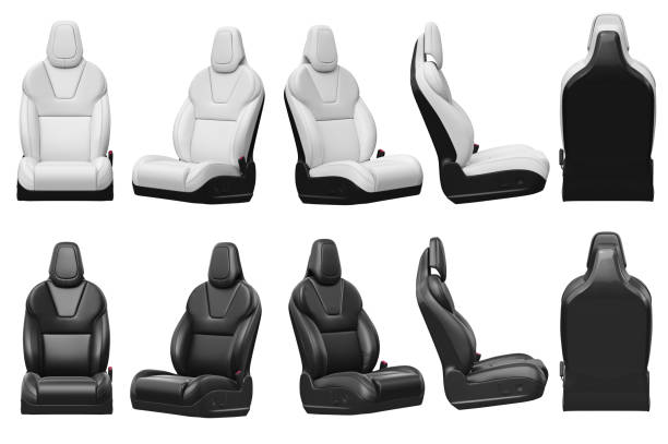 Seat car chair set leather automobile Seat car chair set leather automobile. 3D rendering vehicle seat stock pictures, royalty-free photos & images