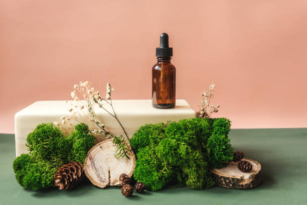 istock Blank amber glass essential oil bottle 1265007192