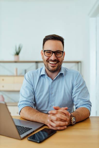 istock Young man, casually dressed, in a shirt. 1265009588