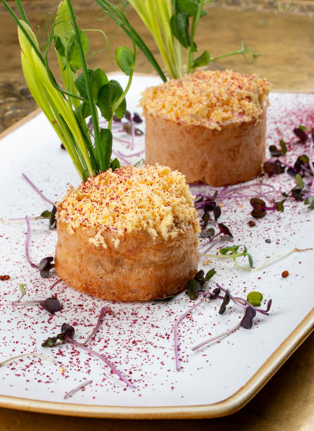istock Grand Eclairs with cod liver. Classic retro Russian dish 1265009811