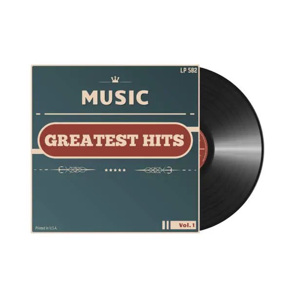 Vector illustration of Retro vinyl cover