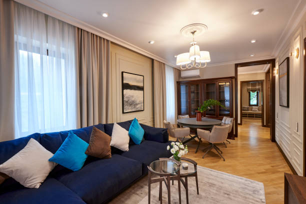 istock modern living room with modern chair and sofa 1265016104
