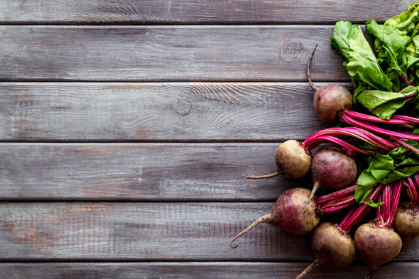 istock Beet harvest. Vegetables with green tops top- 1265017605