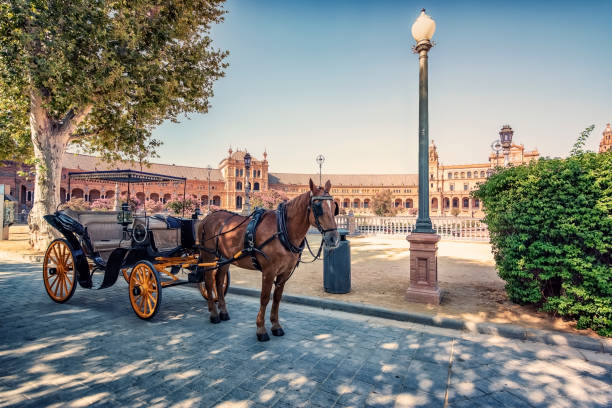 Plaza de Espana in Seville, Andalusia, Spain