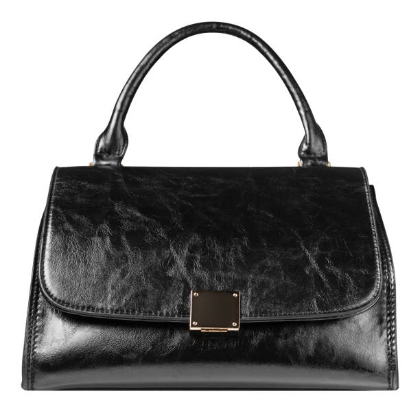istock black elegant womens bag with a big handle, frontal arrangement, on a white background 1265021112