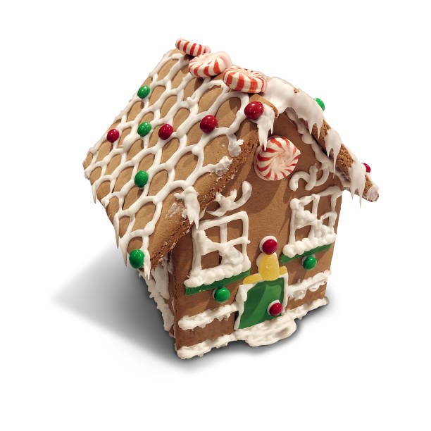 Gingerbread House isolated on white.  Please see my portfolio for other holiday related images.