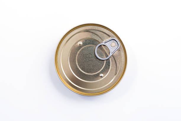 istock Round metal can - Food container isolated on white 1265026789