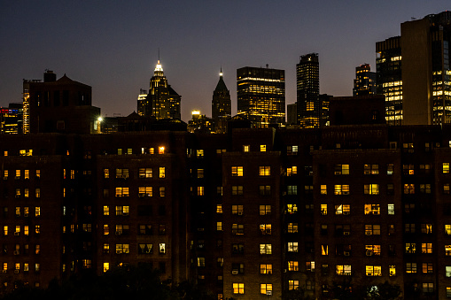 A view of New York at nights