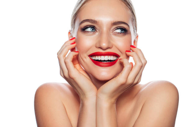 istock Beautiful girl with perfect smile 1265032442