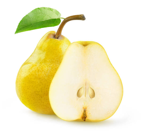 istock One and a half isolated yellow pears 1265036728