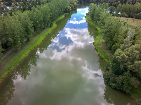 aerial view of a watercourse
