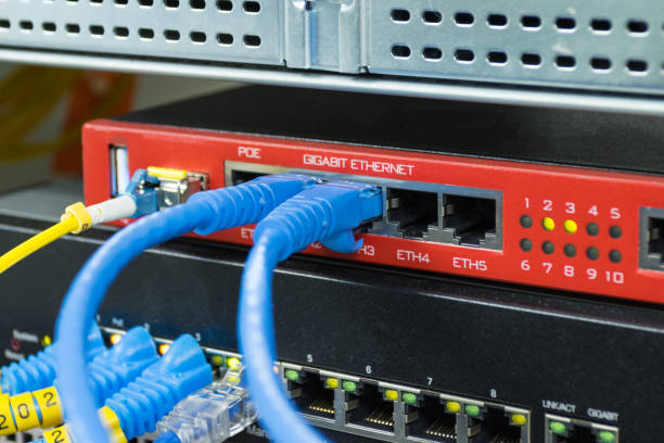 istock The network cables to connect Lan port, concept Communication connection technology 1265038333